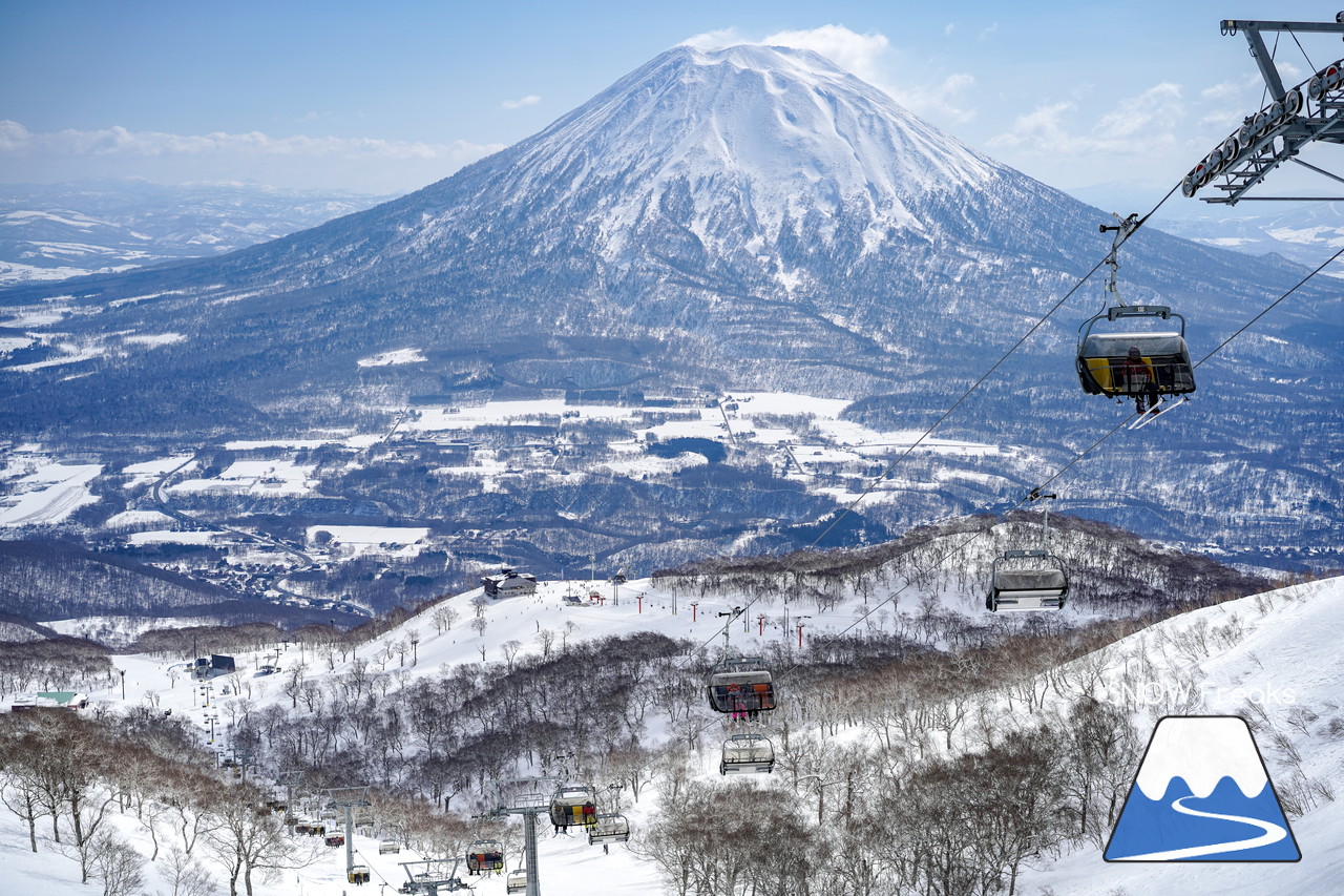 ニセコグラン・ヒラフ　もうすぐ4月。森林限界を超えると…、そこには『粉雪』が待っていました♪